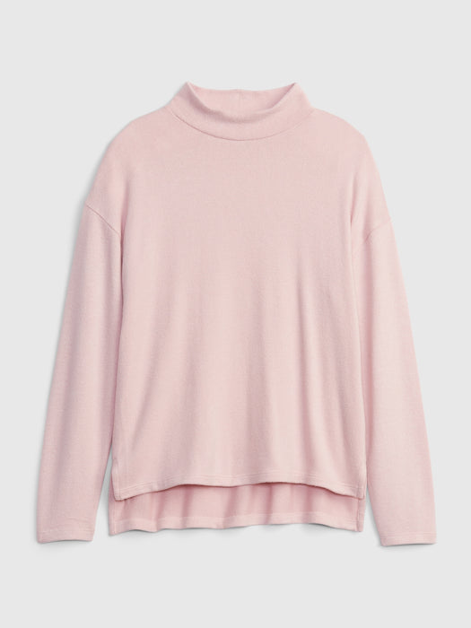 Kids Softspun Turtleneck Top - pink standard