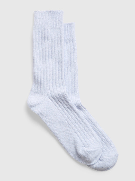 Marled Boot Socks - ice blue