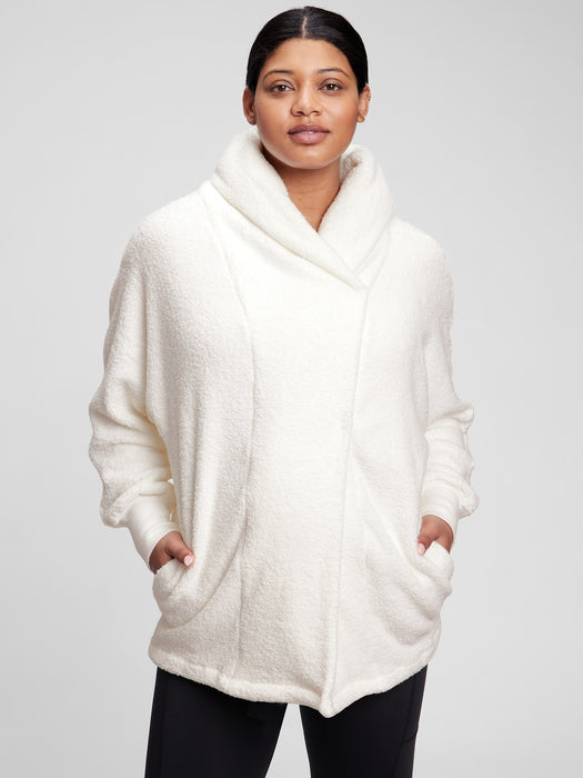 Maternity Sherpa Jacket - milk white