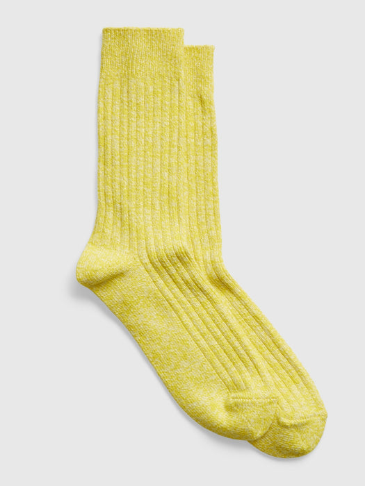 Marled Boot Socks - sulphur