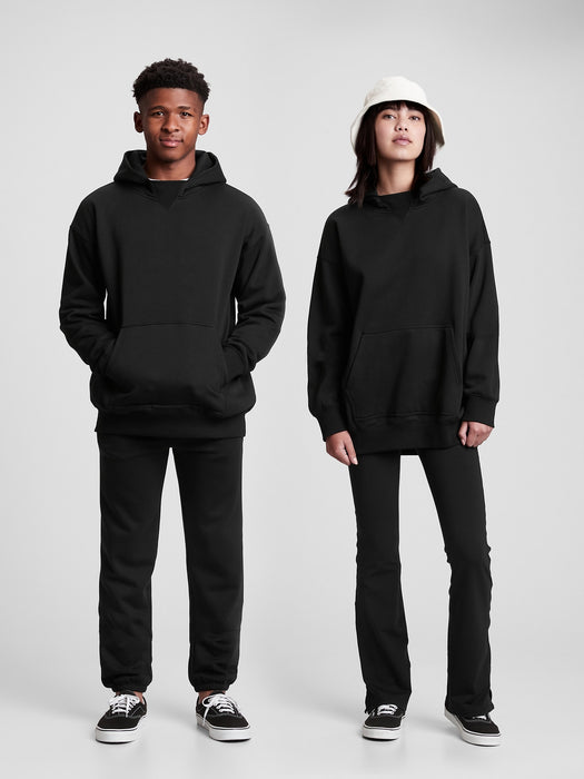 Teen Oversized Hoodie - true black