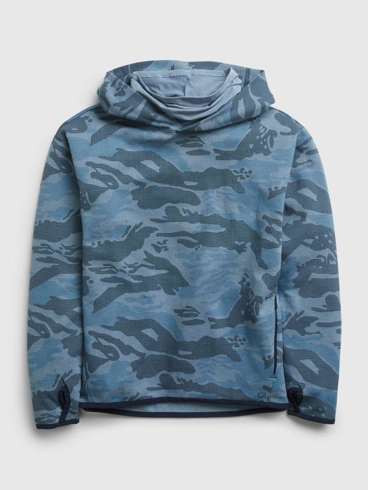 GapFit Kids Tech Hoodie - blue camo