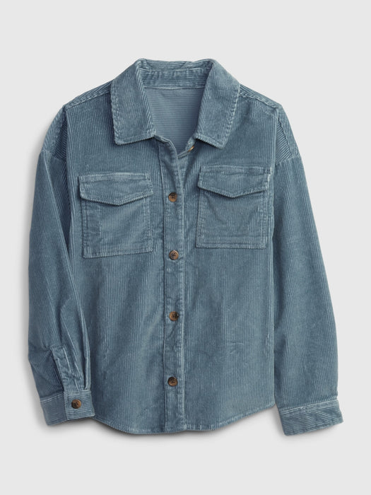 Kids Corduroy Shirt - new blue mirage