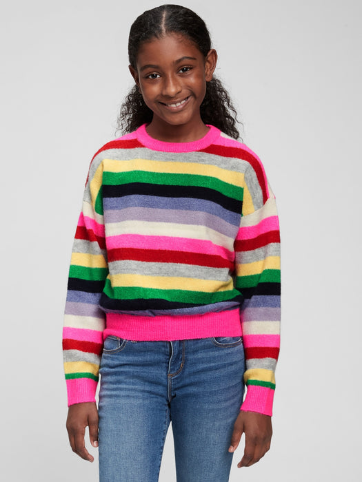 Kids Print Crewneck Sweater