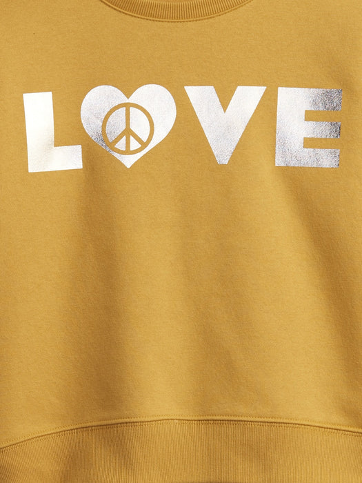 Kids Graphic Crewneck Sweatshirt - honey gold