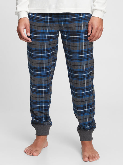 Flannel PJ Joggers - blue plaid