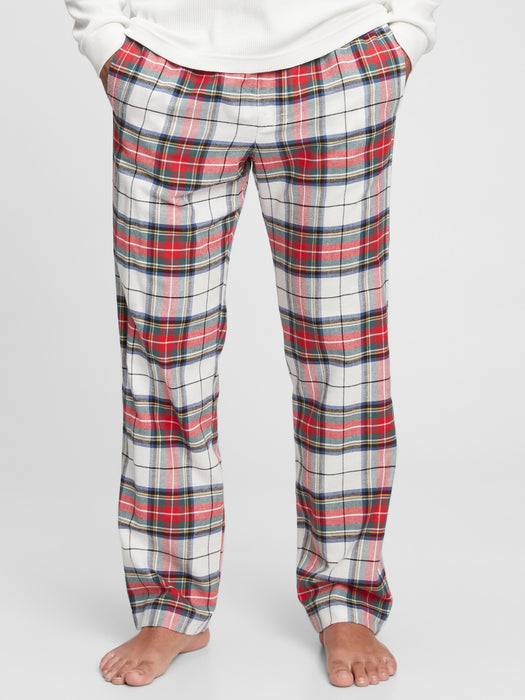 Flannel PJ Pants - family matching white red plaid