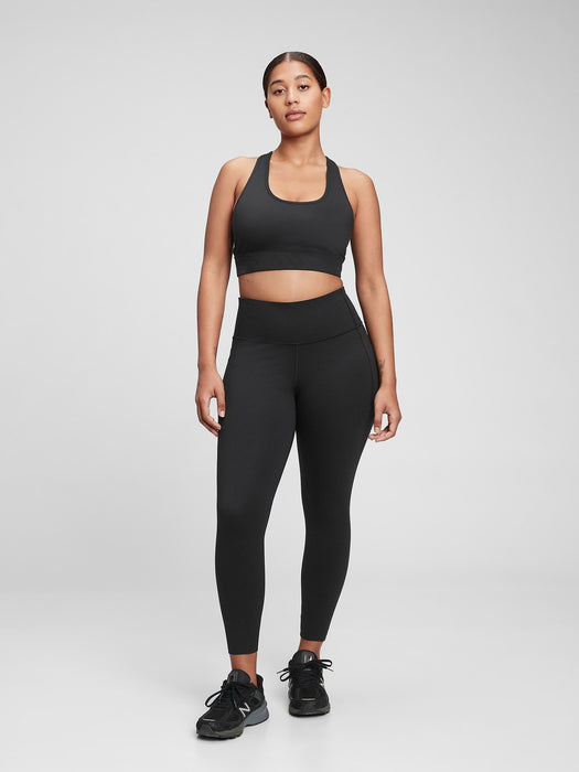 GapFit High Rise Recycled Power 7/8 Leggings - true black