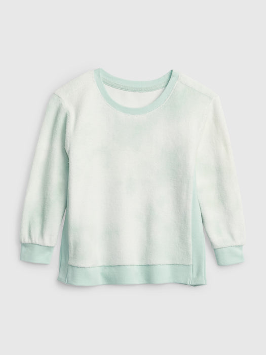 Toddler Oversized Brushed Fleece Sweatshirt - tie dye