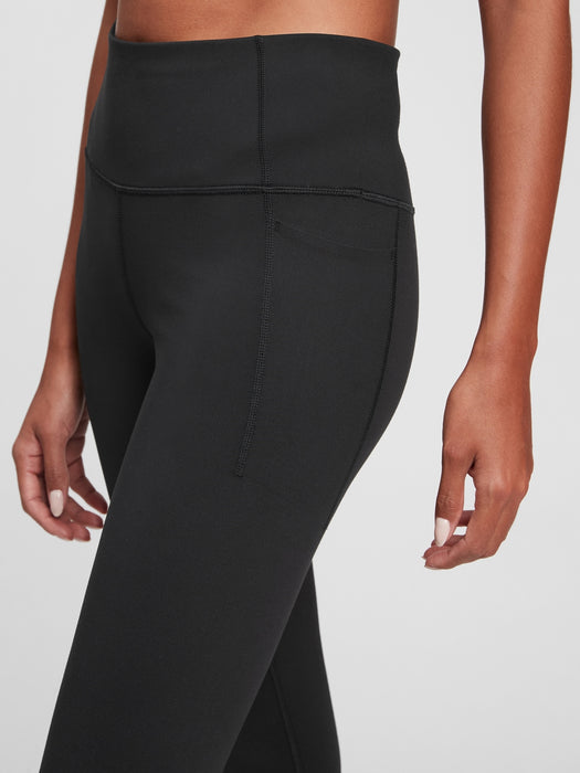 GapFit High Rise Recycled Power 7/8 Leggings - true black