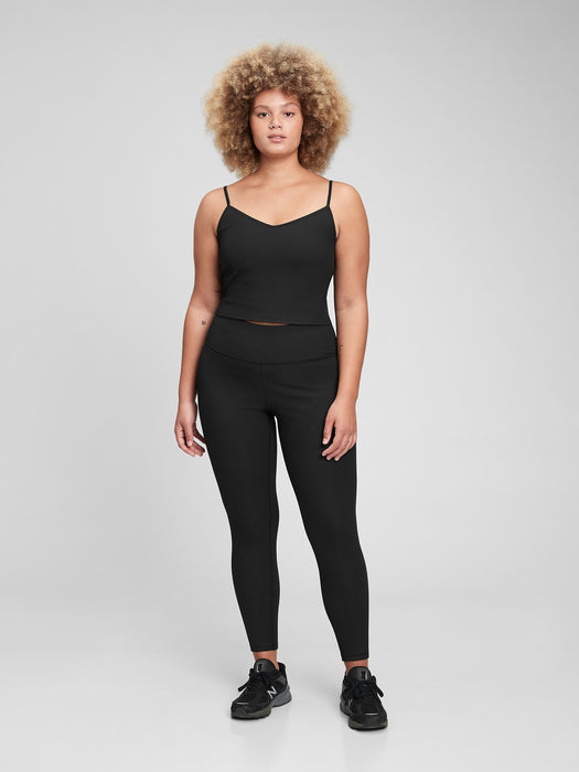 GapFit High Rise Blackout Ribbed Full Length Leggings - true black