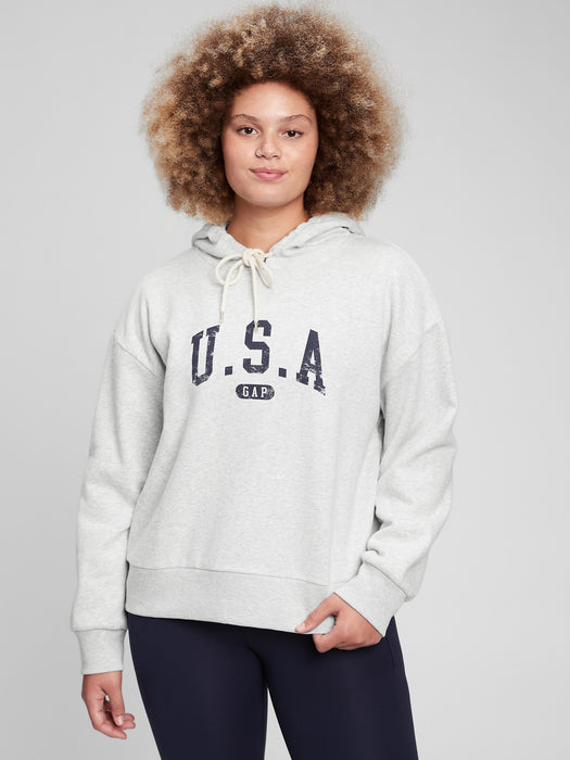 Gap Arch Logo Hoodie - light heather grey