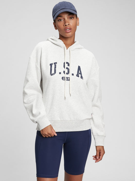 Gap Arch Logo Hoodie - light heather grey