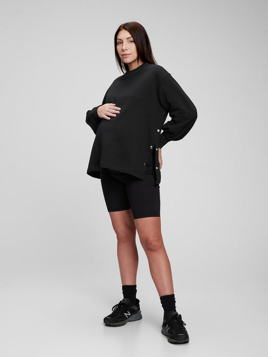 Maternity Side Snap-Button Nursing Sweatshirt