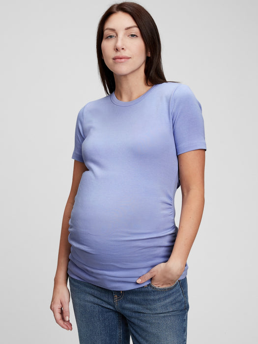 Maternity Modern Crewneck T-Shirt - resolution blue