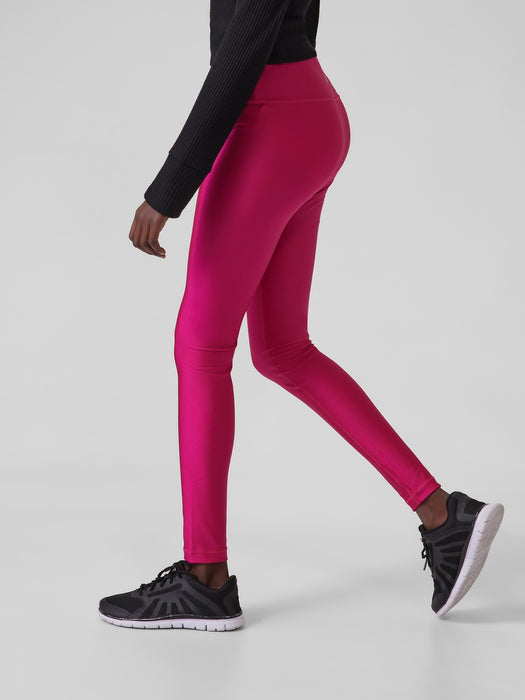 Athleta Girl High Rise Chit Chat Shine Tight - Cyclamen