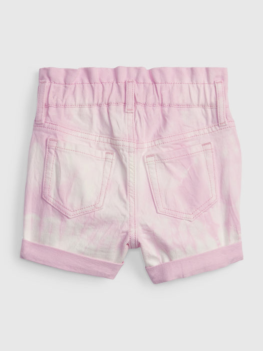 Toddler Just Like Mom Denim Shorts - purple tie dye