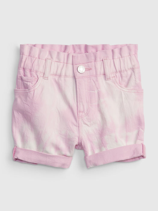 Toddler Just Like Mom Denim Shorts - purple tie dye