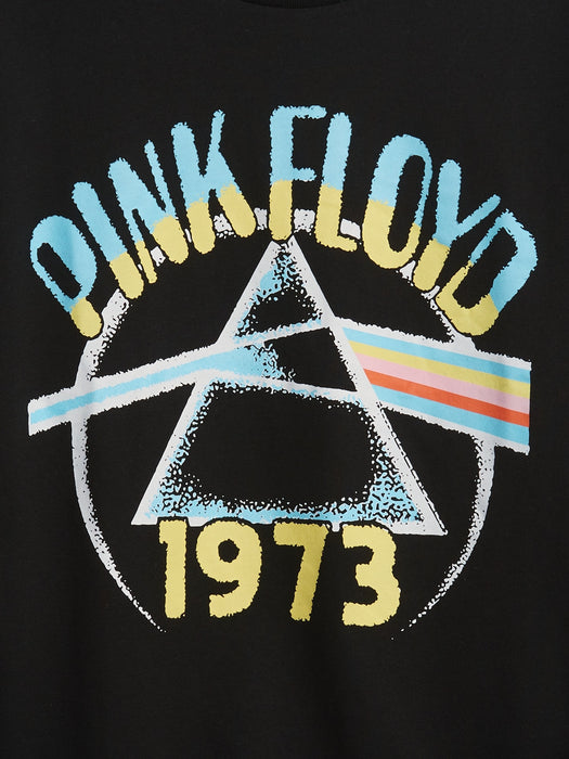 Teen Pink Floyd 100% Organic Graphic T-shirt - true black