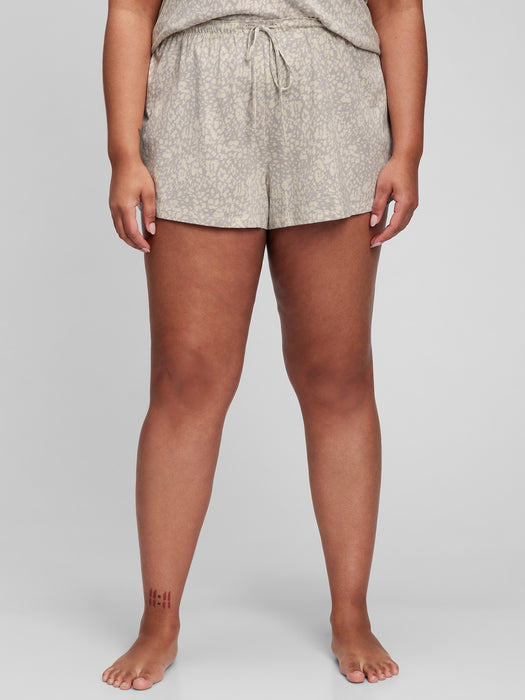 100% Organic Cotton Shorts - grey cheetah print