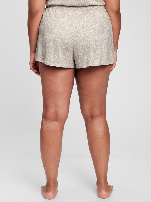 100% Organic Cotton Shorts - grey cheetah print