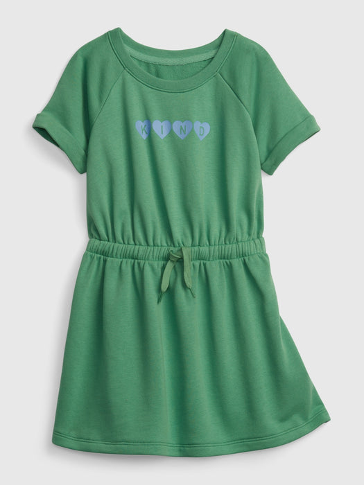 Toddler Sweatshirt Dress - mineral green