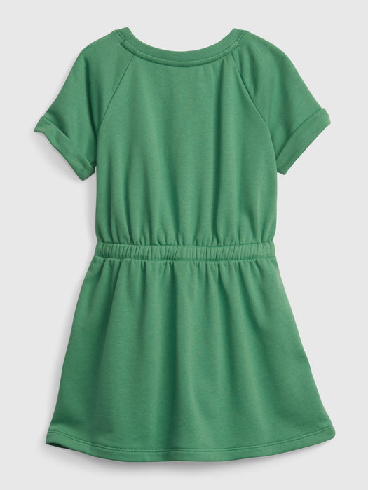 Toddler Sweatshirt Dress - mineral green