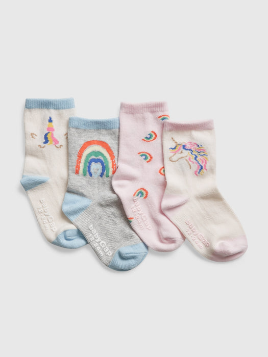 Toddler Crew Socks (4-Pack) - multi