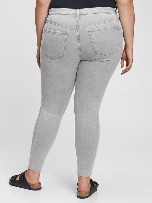 Mid Rise Universal Jegging with Washwell - graystone