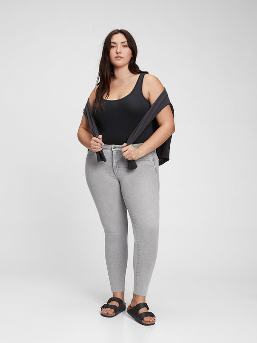 Mid Rise Universal Jegging with Washwell - graystone