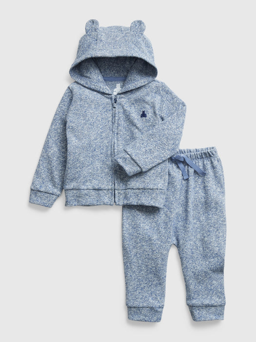 Baby Marled Hoodie Outfit Set