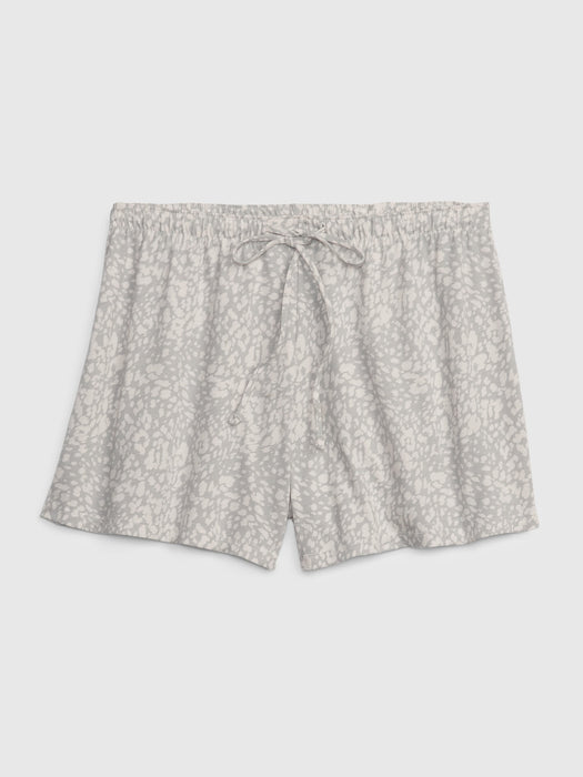 100% Organic Cotton Shorts - grey cheetah print