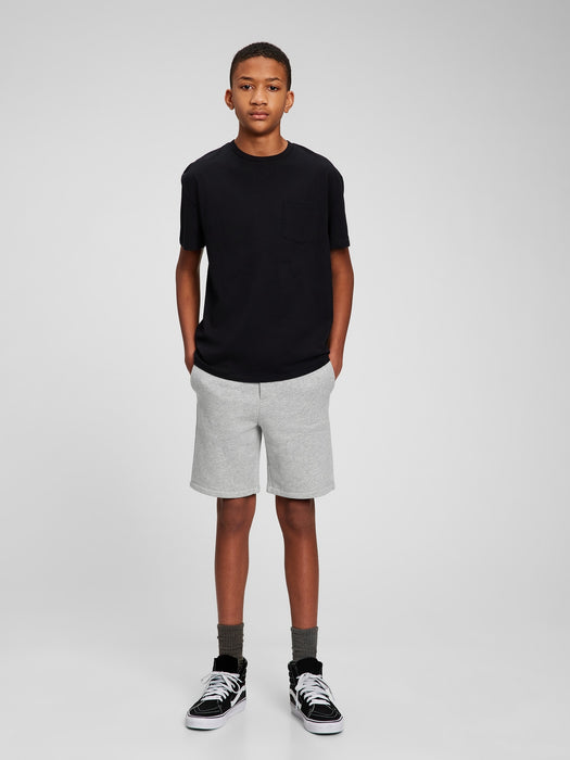 Teen Fleece Pull-On Shorts - light heather gray