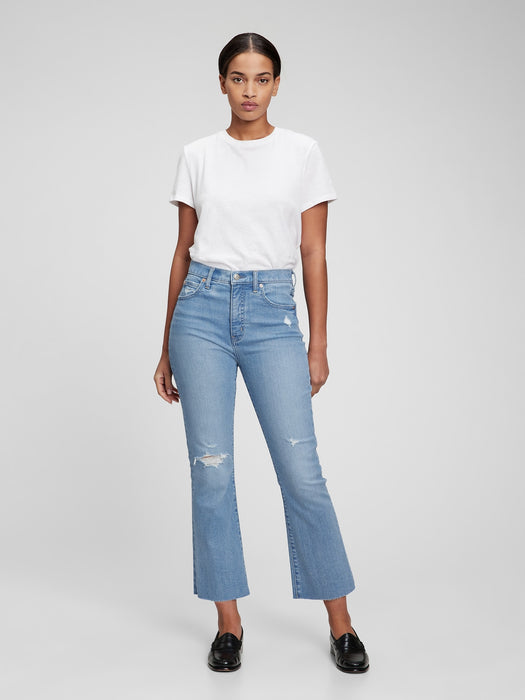 High Rise Kick Fit Jeans with Washwell