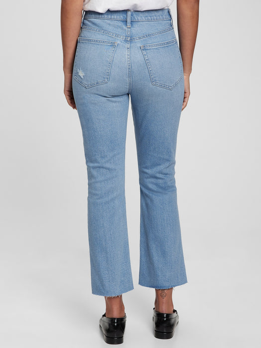 High Rise Kick Fit Jeans with Washwell