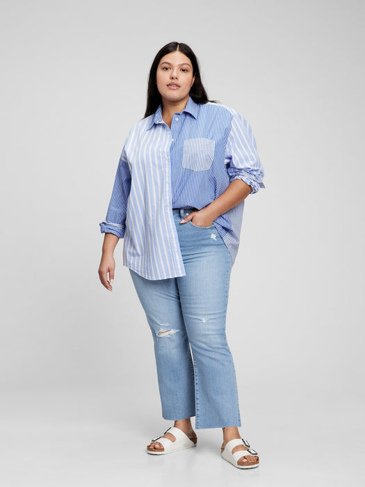 High Rise Kick Fit Jeans with Washwell