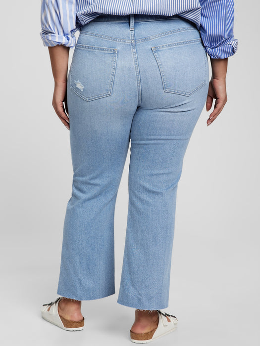 High Rise Kick Fit Jeans with Washwell