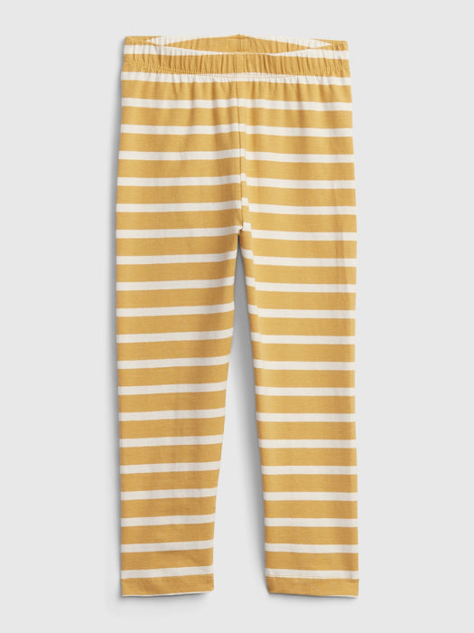 Toddler Organic Cotton Print Leggings - orange stripe