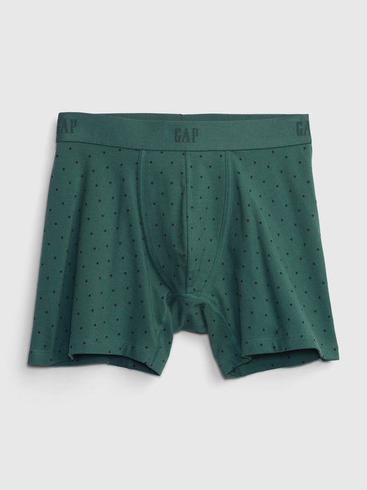 5" Print Boxer Briefs - green dot