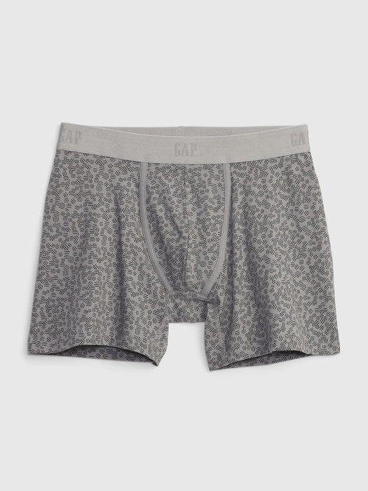 5" Print Boxer Briefs - gray print