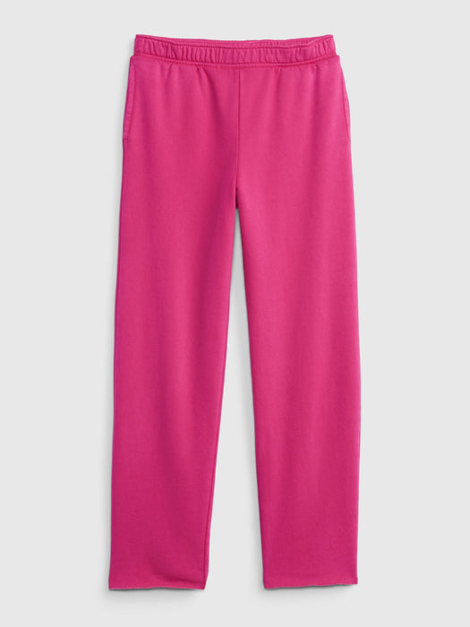 Teen Straight Leg Fleece Joggers - pink rise