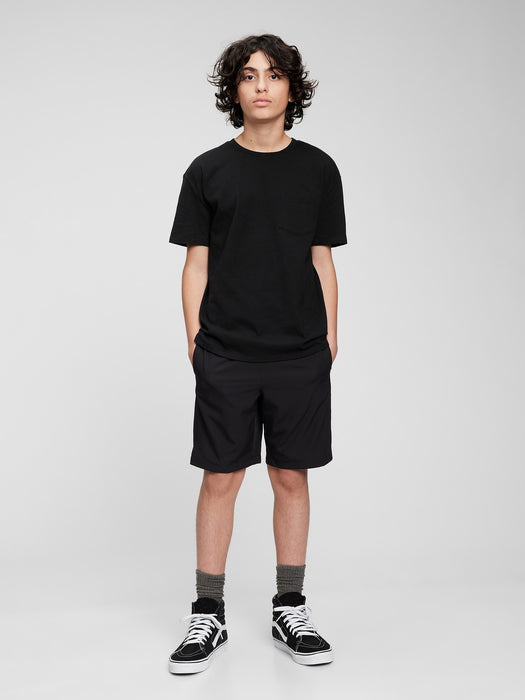 Teen Recycled Quick-Dry Shorts - true black