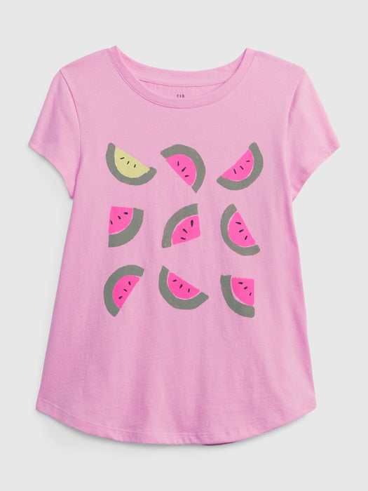 Kids 100% Organic Cotton Graphic T-Shirt - sugar pink