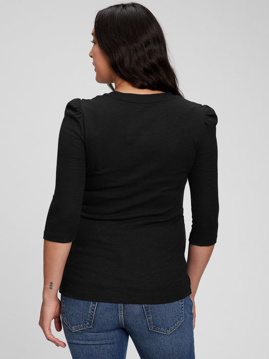 Maternity Rib Henley T-Shirt