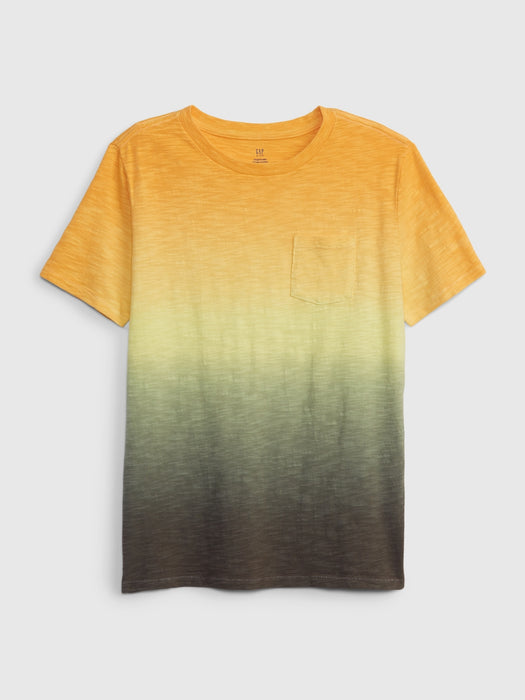 Kids 100% Organic Cotton Pocket T-Shirt - mango juice