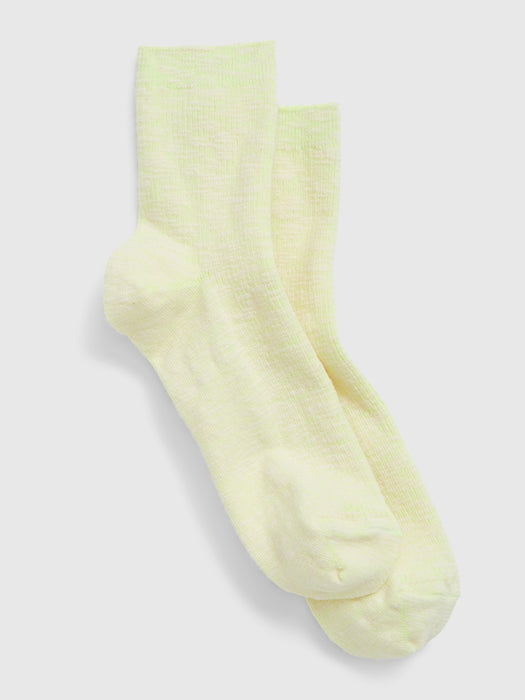 Slub Cotton Crew Socks