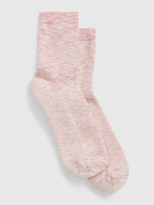 Slub Cotton Crew Socks