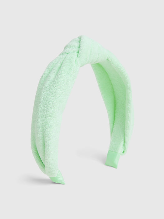 Kids Towel Terry Tie-Knot Headband - brook green