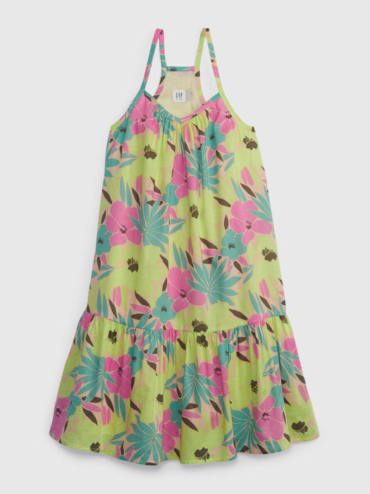 Kids Racerback Tank Dress - multi floral