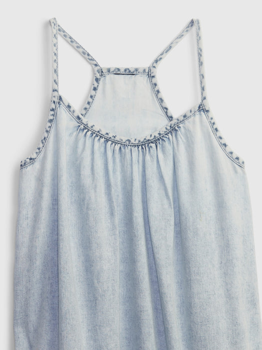 Kids Tiered Denim Dress with Washwell - medium wash